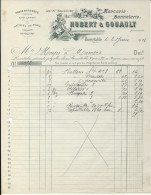 72, Bonnétable, Mercerie Bonneterie, Hubert & Gouault, Facture 1913 - 1900 – 1949