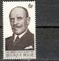 BELGIQUE : 1512 ** MNH – Comte Henry Carton De Wiart (1969) - Ungebraucht