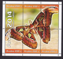 323 ARUBA 2014 - Y&T 795/800 - Papillon Insecte - Neuf ** (MNH) Sans Charniere - Curaçao, Antille Olandesi, Aruba