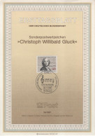 Germany Deutschland 1987-26 Composer Compositeur Music Musique Musik, Christoph Willibald Gluck, Canceled In Bonn - 1981-1990