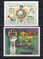 Dominica 1989 Football Soccer World Cup Sheetlet + S/s MNH - 1990 – Italië