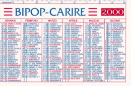 Calendarietto - BIPOP - CARIRE - Anno 2000 - Formato Piccolo : 1991-00