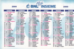 Calendarietto - BNL - Noi Insieme - Anno 2000 - Small : 1991-00