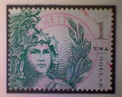 United States, Scott #5295, Used(o), 2018, Statue Of Freedom, $1.00, Emerald - Used Stamps