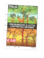 (REPUBBLICA ITALIANA) 2009, PREVENZIONE E LOTTA CONTRO GLI INCENDI - Serie Di 1 Francobollo Usato - 2001-10: Oblitérés