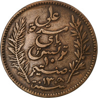 Tunisie, Ali Bey, 10 Centimes, 1892, Paris, Bronze, TB+, KM:222 - Túnez
