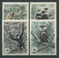 Vietnam 1987 WWF Tierschutz Tiere Affen 1827/30 Postfrisch - Vietnam
