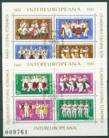 Rumänien 1981INTEREUROPA Tanz Tanzgruppen Block 178/79 Gestempelt (C92007) - Blocks & Sheetlets