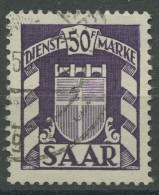 Saarland Dienstmarke 1949 Wappen D 43 Gestempelt - Usados