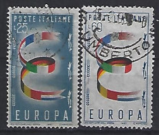 Italy 1957  Europa (o) Mi.992-993 - 1946-60: Usati