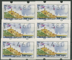 Israel ATM 1994 Jaffa Satz 6 Werte (ohne Phosphor) ATM 10.1 X S Postfrisch - Viñetas De Franqueo (Frama)