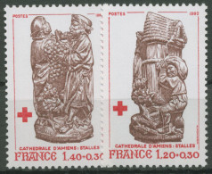 Frankreich 1980 Rotes Kreuz Amiens Skulpturen 2231/32 C Postfrisch - Ongebruikt