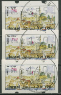 Israel ATM 1994 Akko Automat 015, Satz 3 Werte, ATM 14.2 X S1 Gestempelt - Automatenmarken (Frama)