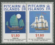 Pitcairn 1996 CHINA '96 Peking Segelschiffe 479/80 Postfrisch - Islas De Pitcairn