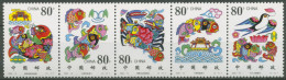 China 2000 Legende Vom Karpfen, Drachentor 3167/71 A ZD Postfrisch (C62753) - Unused Stamps