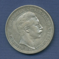 Preußen 2 Mark 1902 A, Kaiser Wilhelm II., J 102 Ss/ss+ (m6266) - 2, 3 & 5 Mark Zilver