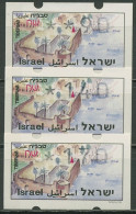 Israel ATM 1994 Tiberias Satz 3 Werte (mit Phosphor) ATM 9.1 Y S3 Postfrisch - Affrancature Meccaniche/Frama