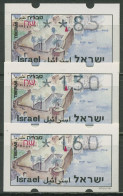 Israel ATM 1994 Tiberias Satz 3 Werte (ohne Phosphor) ATM 9.1 X S1 Postfrisch - Affrancature Meccaniche/Frama