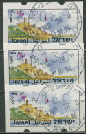 Israel ATM 1994 Jaffa Automat 004, Satz 3 Werte, ATM 16.1 X S1 Gestempelt - Franking Labels
