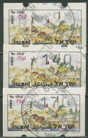 Israel ATM 1994 Akko Satz 3 Werte (mit Phosphor) ATM 8.1 Y S3 Gestempelt - Frankeervignetten (Frama)