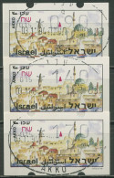 Israel ATM 1994 Akko, Nr. 015, 3 Werte Mit Phosphor ATM 14.2 Y S2 Gestempelt - Franking Labels