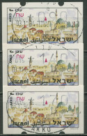 Israel ATM 1994 Akko, Nr. 015, 3 Werte Mit Phosphor ATM 14.2 Y S2 Gestempelt - Automatenmarken (Frama)