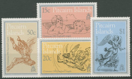 Pitcairn 1982 Weihnachten Engel Zeichnungen Von Raffael 222/25 Postfrisch - Islas De Pitcairn