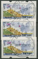 Israel ATM 1994 Jaffa Automat 033, Satz 3 Werte, ATM 16.2 X S2 Gestempelt - Vignettes D'affranchissement (Frama)