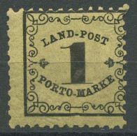 Baden 1862 Landpost-Portomarke 1 Kreuzer 1 X Mit Falz - Ungebraucht