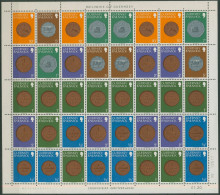 Guernsey 1979 Freimarken Münzen 173/75+177/79+199 ZD-Bogen Postfrisch (SG61568) - Guernsey