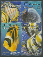 Pitcairn 2001 Fische Des Korallenriffs Wimpelfisch Gaukler 588/91 Postfrisch - Pitcairneilanden