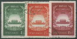 China Volksrepublik 1956 Kongress Der Kommunistischen Partei 325/27 Gestempelt - Used Stamps