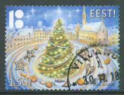 Estland 2018 Weihnachten Rathausplatz Tallin 941 Gestempelt - Estonie