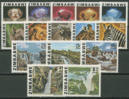 Simbabwe 1980 Edelsteine Tiere Wasserfälle 227/41 Postfrisch - Zimbabwe (1980-...)