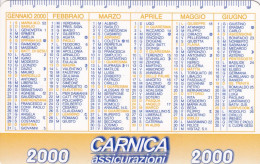 Calendarietto - CARNICA - Assicurazioni - Anno 2000 - Tamaño Pequeño : 1991-00