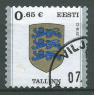 Estland 2018 Stadtwappen 922 Gestempelt - Estonie