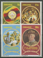 Simbabwe 1982 75 Jahre Pfadfinderbewegung Lagerfeuer 265/68 Postfrisch - Zimbabwe (1980-...)