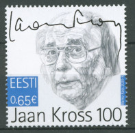 Estland 2020 Persönlichkeiten Schriftsteller Jaan Kross 978 Postfrisch - Estonia