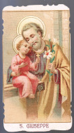 ANTICO SANTINO - S.GIUSEPPE CON GESU BAMBINO - HOLY CARD - IMAGE PIEUSE  (H886) - Imágenes Religiosas