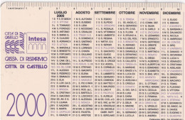Calendarietto - Cassa Di Risparmio Città Di Castello - Anno 2000 - Klein Formaat: 1991-00