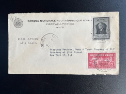 HAITI 1947 AIR MAIL LETTER PORT AU PRINCE TO NEW YORK USA 15-02-1947 - Haiti