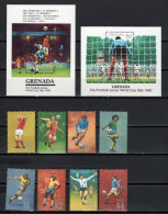 Grenada 1989 Football Soccer World Cup Set Of 8 + 2 S/s MNH - 1990 – Italie