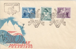 FDC POLAND 995-997 - Skiing