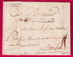 MARQUE DE GAILLON EURE 1790 LN°2 INDICE 17 POUR ROUEN SEINE INFERIEURE LETTRE - 1701-1800: Voorlopers XVIII