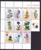 323 ARUBA 2015 - Y&T 828/37 - Fleur - Neuf ** (MNH) Sans Charniere - Niederländische Antillen, Curaçao, Aruba