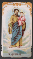 ANTICO SANTINO -  S.GIUSEPPE CON GESU BAMBINO - HOLY CARD - IMAGE PIEUSE  (H884) - Devotion Images