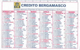 Calendarietto - Credito Bergamasco - Anno 2000 - Kleinformat : 1991-00