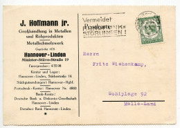 Germany 1934 Postcard; Hannover-Linden To Schiplage; 6pf. Friedrich V. Schiller Stamp; Radio Slogan Cancel - Brieven En Documenten