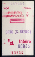 PORTUGAL , OPORTO , CAMPANHA , TICKET DE FERROCARRIL , TREN , TRAIN , RAILWAYS - Europe