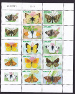 323 ARUBA 2015 - Y&T 847/54 + Vignette - Papillon - Neuf ** (MNH) Sans Charniere - Curacao, Netherlands Antilles, Aruba